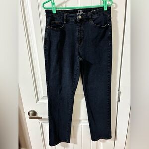 Women's French Dressing Jeans, stretchy, high waisted and straight leg